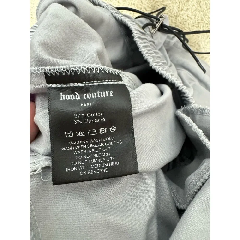 Hood Couture Mens Pull On Gray Cargo Pants Size XS Grunge Streetwear Hip Hop Y2K - Picture 13 of 13